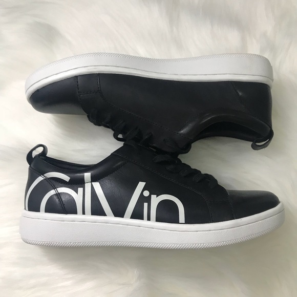 CALVIN KLEIN DANYA BLACK AND WHITE   SIZE 7M - Picture 3 of 8